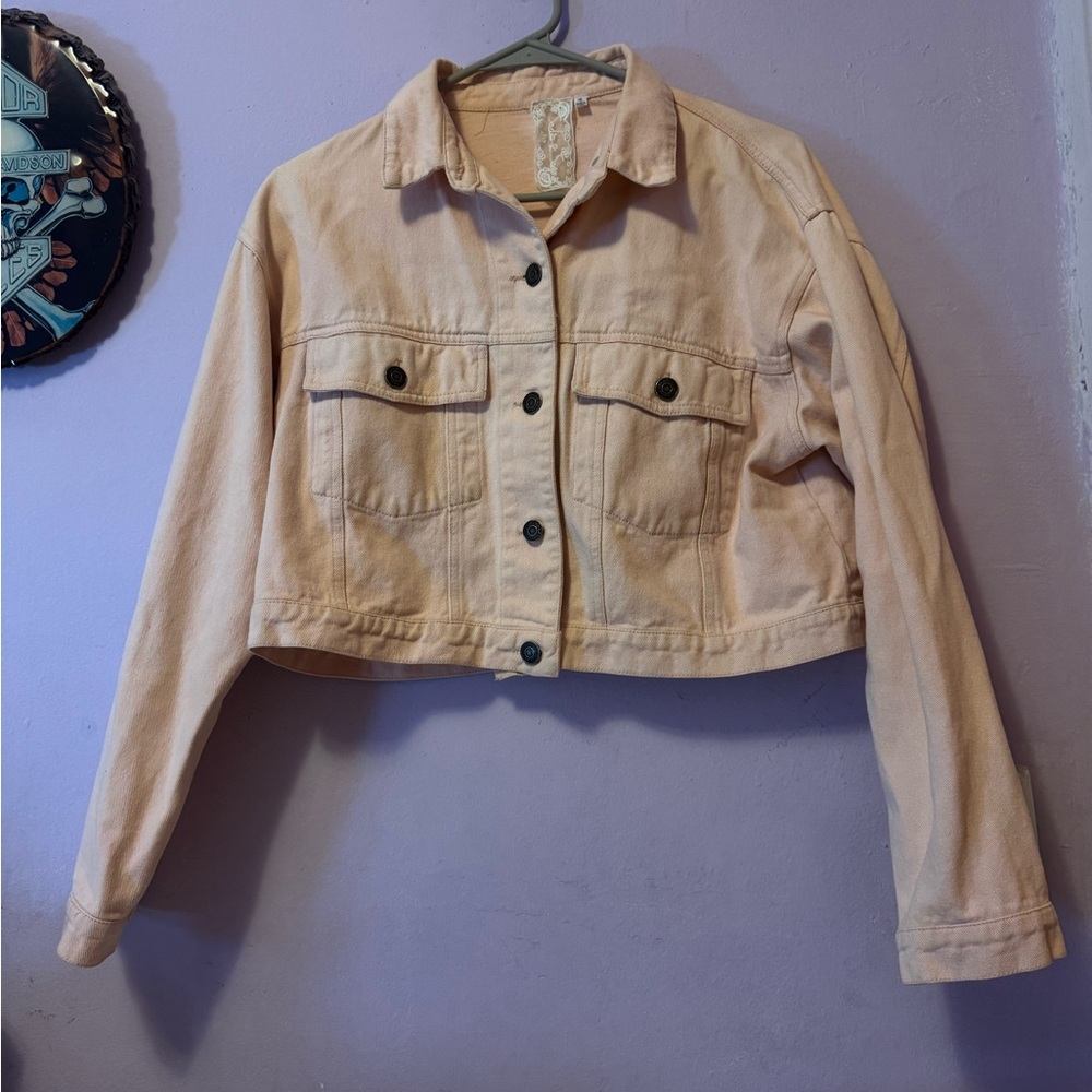 Sadie and Sage Women's Pink Denim Jacket Medium